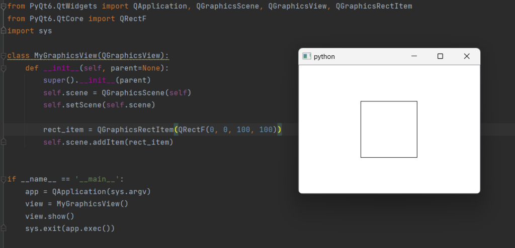 Python PyQt6 QGraphicsView 