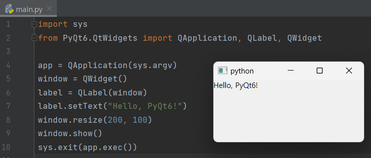 PyQt6 위젯 Qlabel